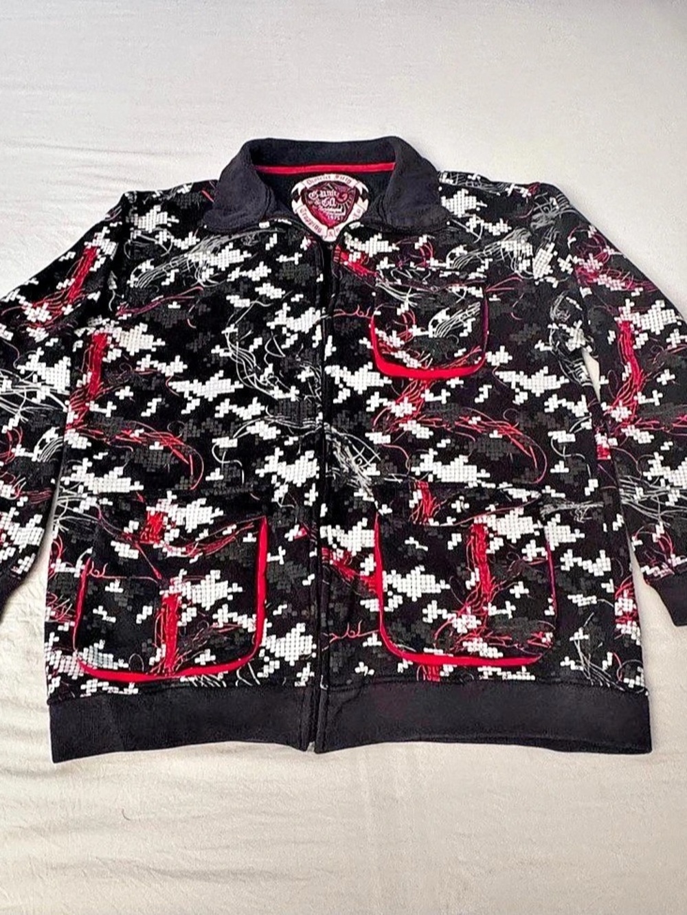 RaRE! G-Unit Zip Up Jacket Sweatshirt Sz Large Streetwear 50 Cent Front Pockets